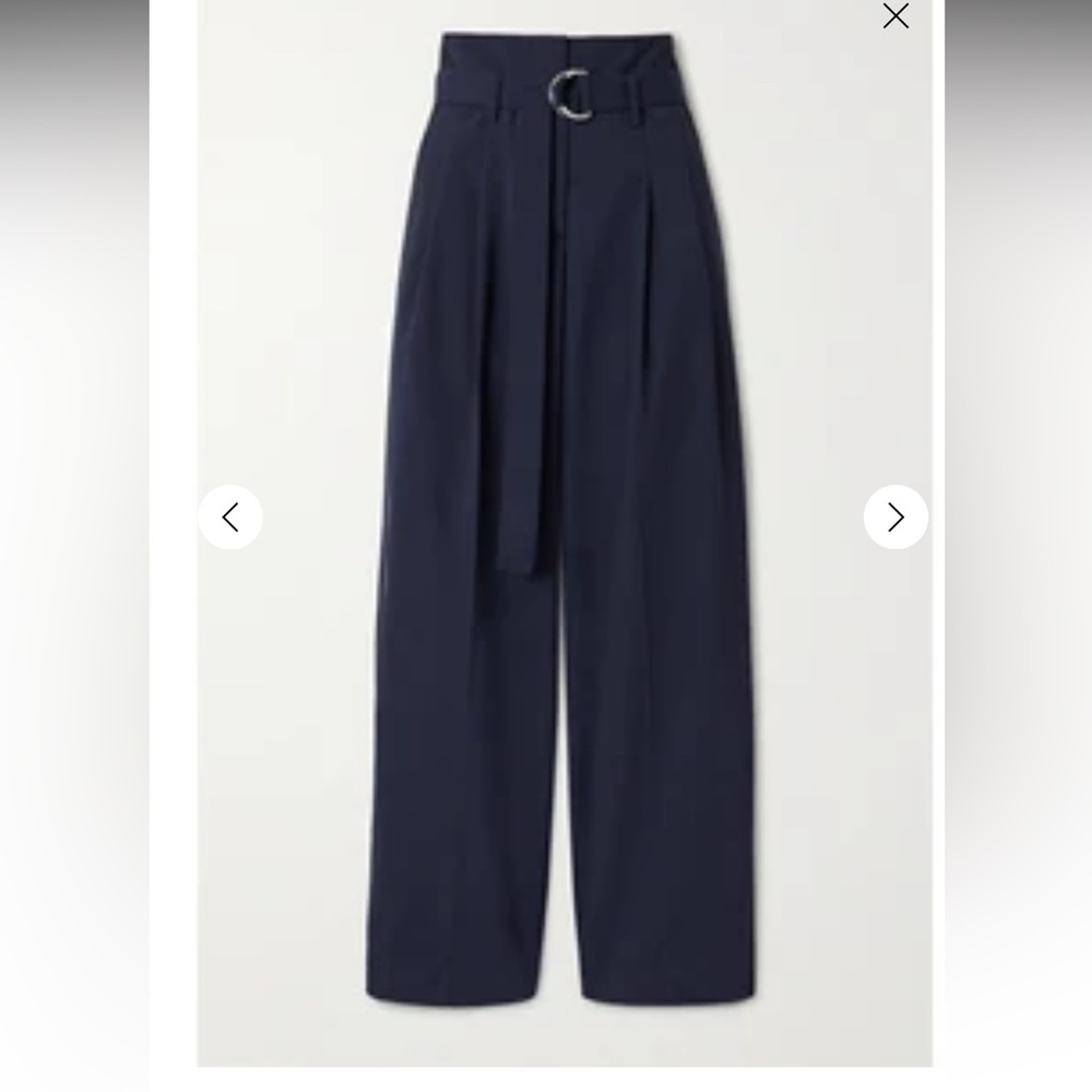 La Ligne Belted Trousers with Stripe